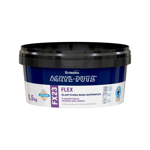 ŚNIEŻKA ACRYL-PUTZ FX23 FLEX elastyczna masa naprawcza z dodatkiem włókna szklanego, masa reperacyjna