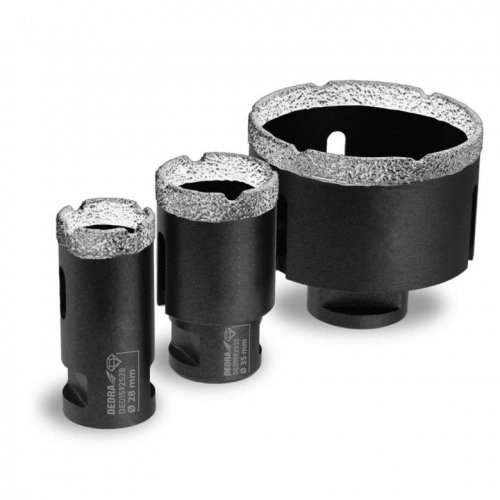 DEDRA zestaw koronek diamentowych, otwornice do płytek ceramicznych, gresu, betonu 28, 35, 68mm M14 w kasetce DED1592SZ05
