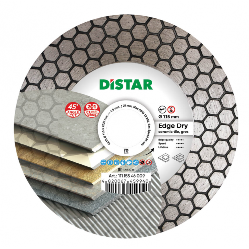 DISTAR EDGE DRY tarcza diamentowa tnąca (do cięcia płytek pod kątem 45°)