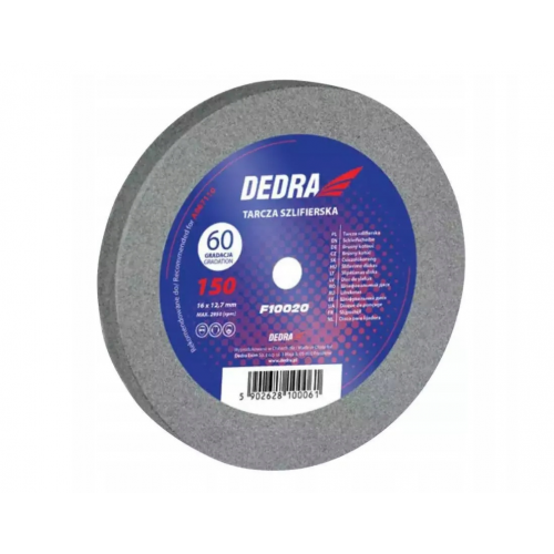 DEDRA tarcza szlifierska do szlifierek stołowych 150x16x12,7mm gr.60